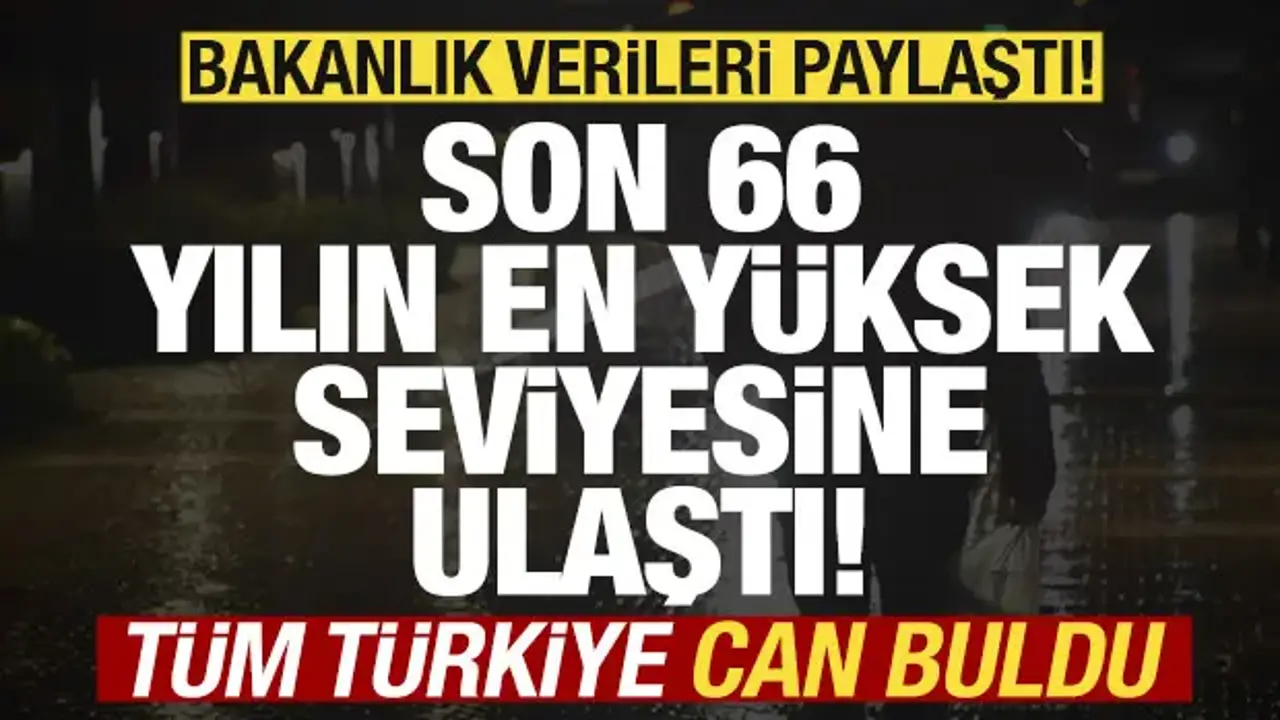 Türkiye’de Yağışlar Son 66 Yılın Zirvesine Ulaştı