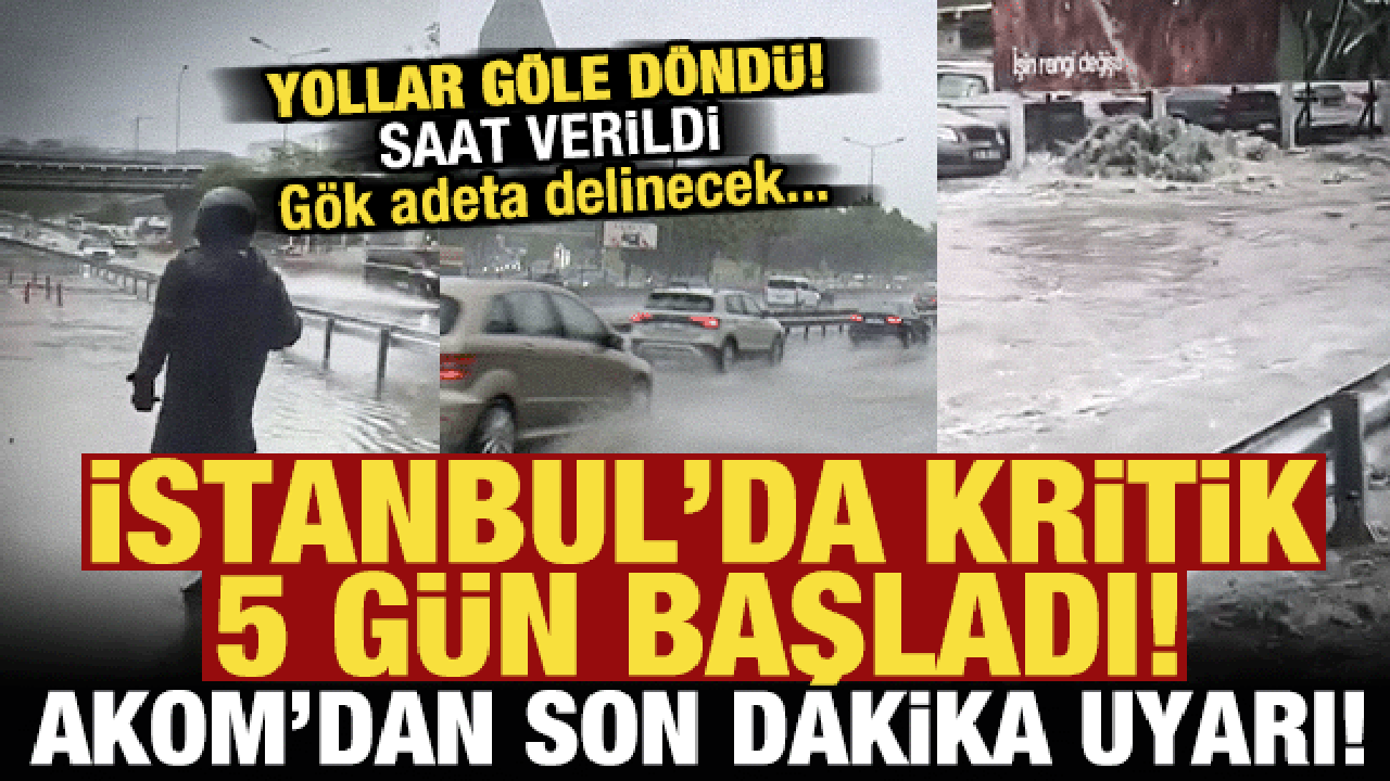 İstanbul’da Yağmur Alarmı: Yollar Göle Döndü