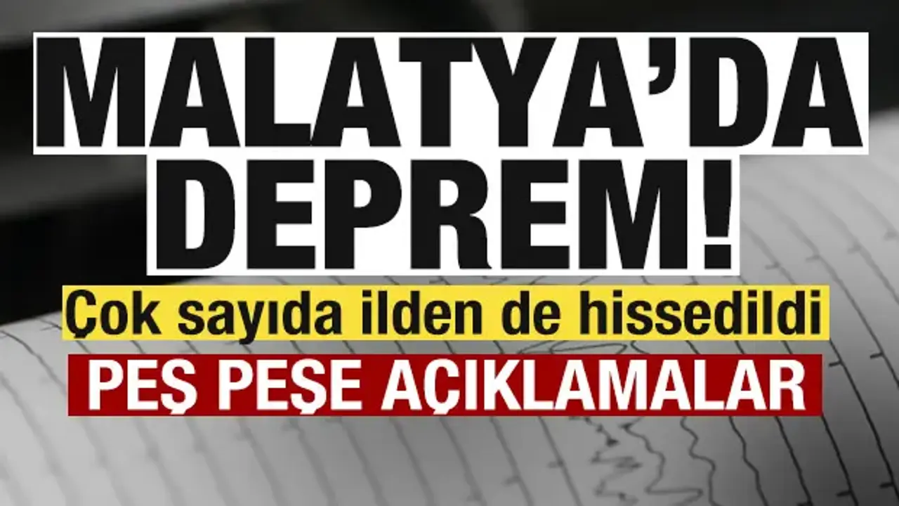 Malatya’da 5,6 Büyüklüğünde Deprem: Çevre İllerde Hissedildi