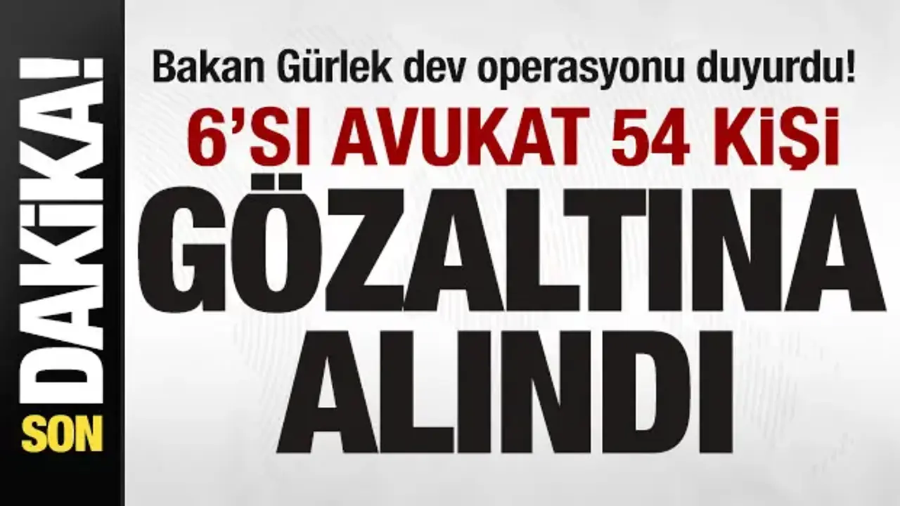 Bakan Gürlek’ten Suç Örgütüne Yönelik Dev Operasyon Açıklaması