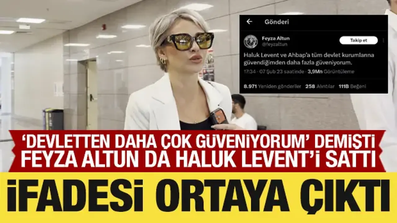 Feyza Altun, Haluk Levent ile İlgili İfadesini Açıkladı