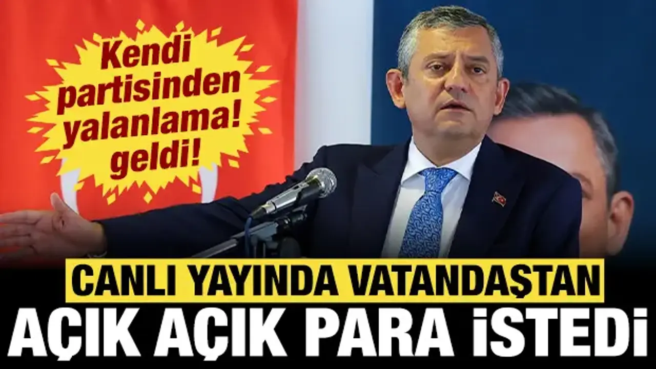 Özgür Özel, Canlı Yayında Vatandaştan Bağış İstedi