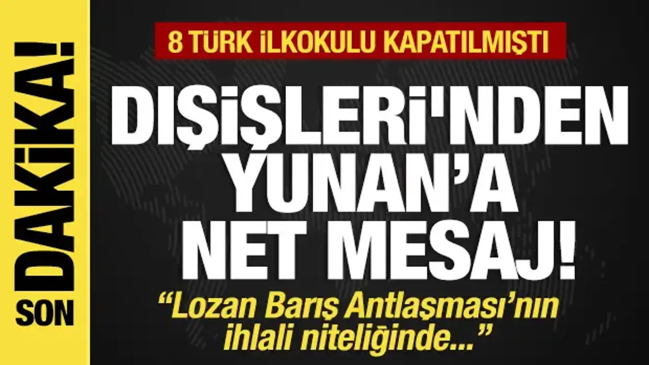 Yunanistan’ın 8 Türk Okulunu Kapatma Kararına Tepki