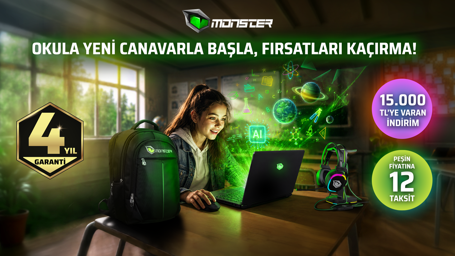Okula Dönüş Döneminde Monster’dan Cazip Teklifler