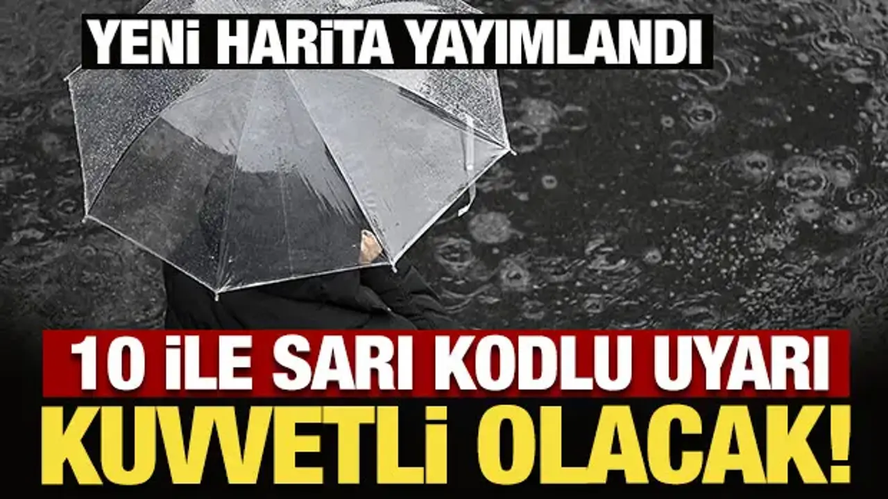 Meteoroloji’den 10 İle Sarı Kodlu Uyarı: Kuvvetli Yağış ve Fırtına Bekleniyor