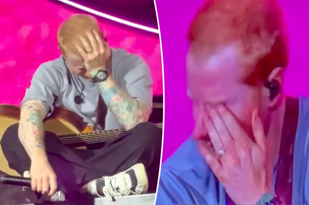 Ed Sheeran sahnede gözyaşlarına boğuldu: Ailem