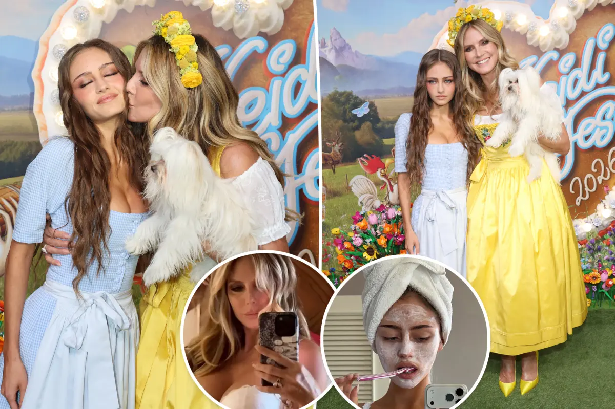 Heidi Klum ve Leni Klum’dan uyumlu iç giyim şıklığı