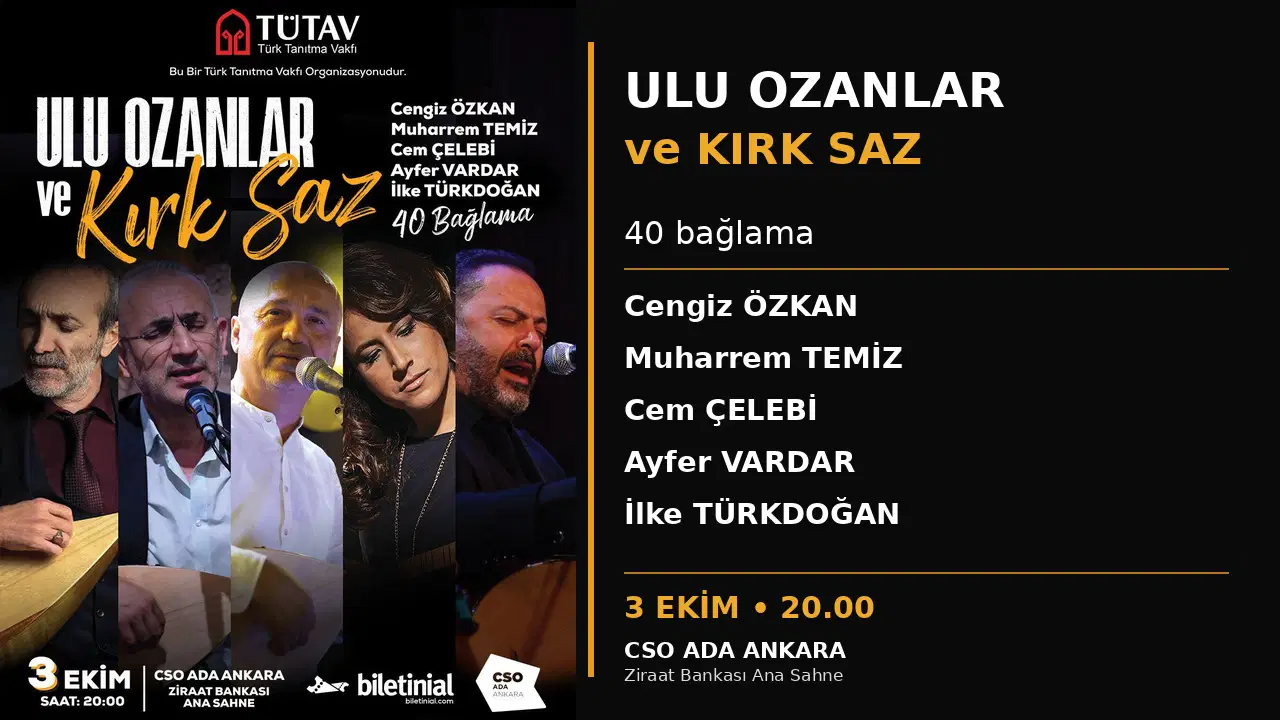 Ulu Ozanlar ve Kırk Saz, Ankara’da 40 bağlamayla