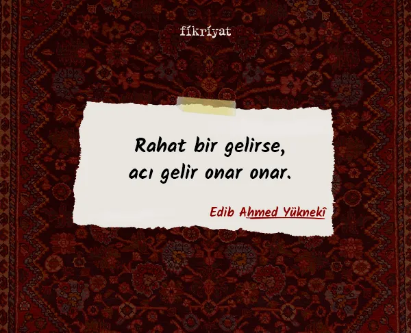Edib Ahmed Yükneki sözleri ve Atebetü’l Hakayık