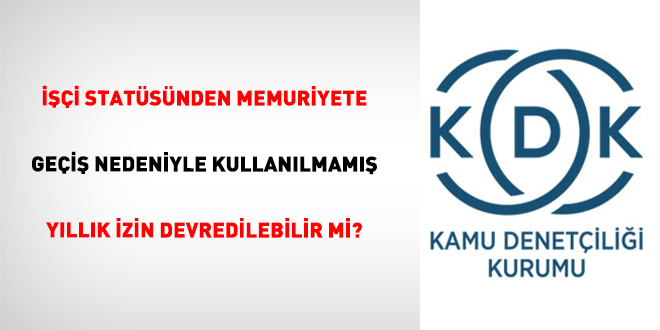 Kullanılmamış yıllık izin devri için Ombudsman kararı