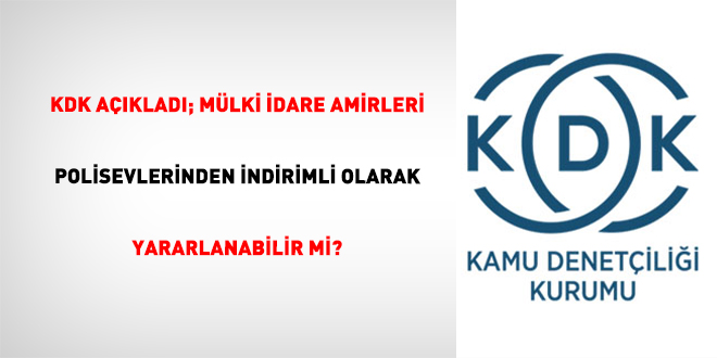 Mülki idare amirleri polisevlerinde indirim hakkı