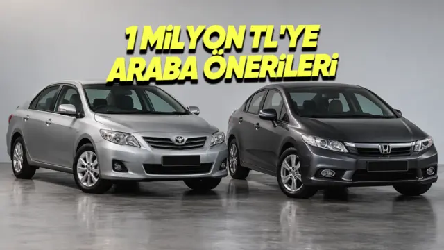 1 Milyon TL İkinci El Otomobiller: Sorunsuz Modeller