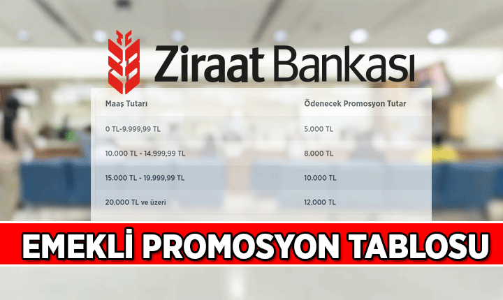 Ziraat Bankası emekli promosyonu: Güncel tutarlar