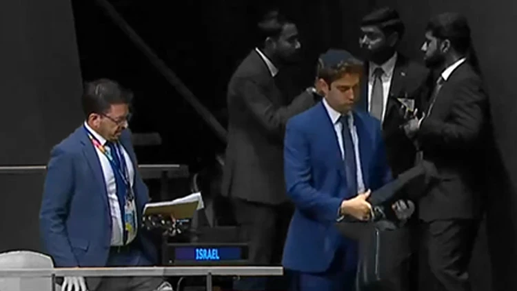 Cumhurbaşkanı Erdoğan’ın konuşması İsrail heyetini kaçırdı