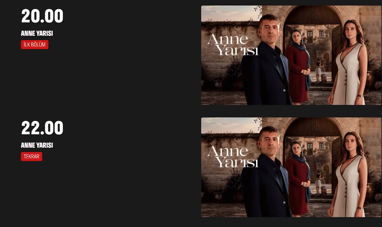 Anne Yarısı Dizisinin Tekrarı: Gün ve Saat Bilgisi