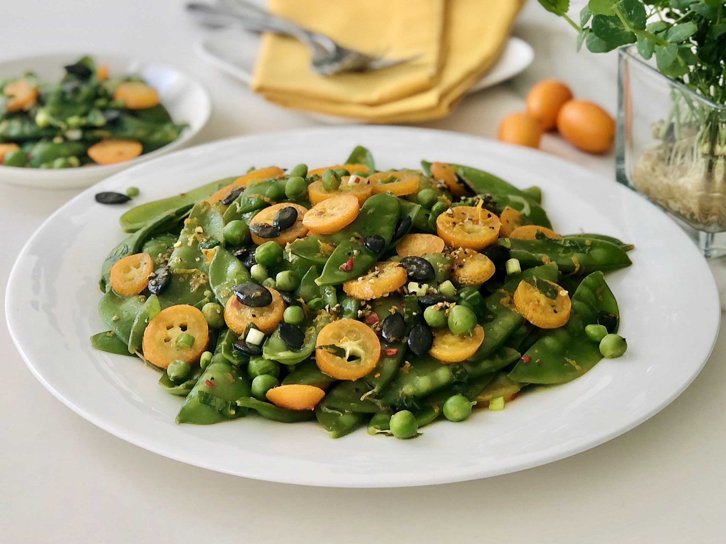 Kumkuatlı Sultani Bezelye Salatası Nasıl Yapılır?