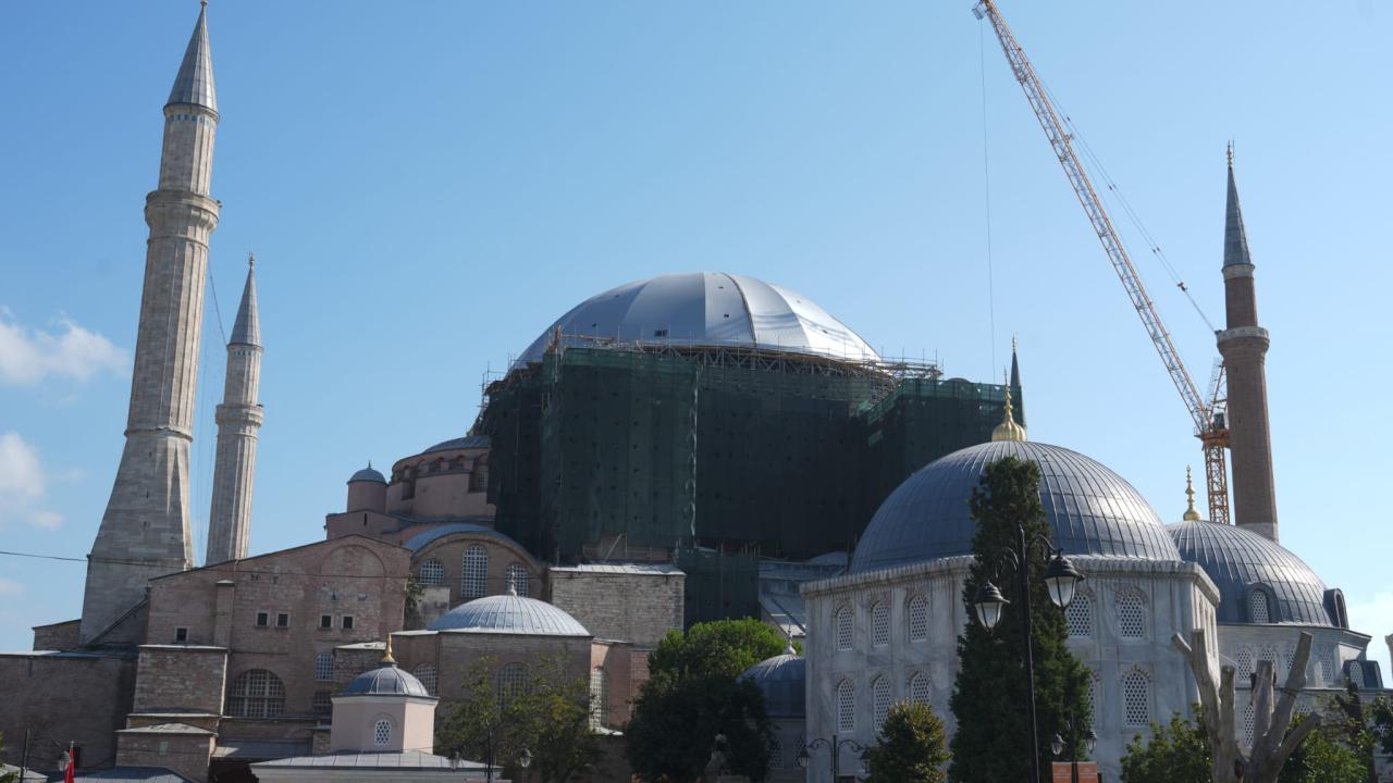 Ayasofya kubbesinde güçlendirme çalışmaları başlıyor