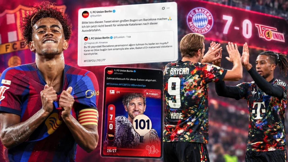 7-0 sonrası Union Berlin’den Yamal’a dikkat çeken gönderme