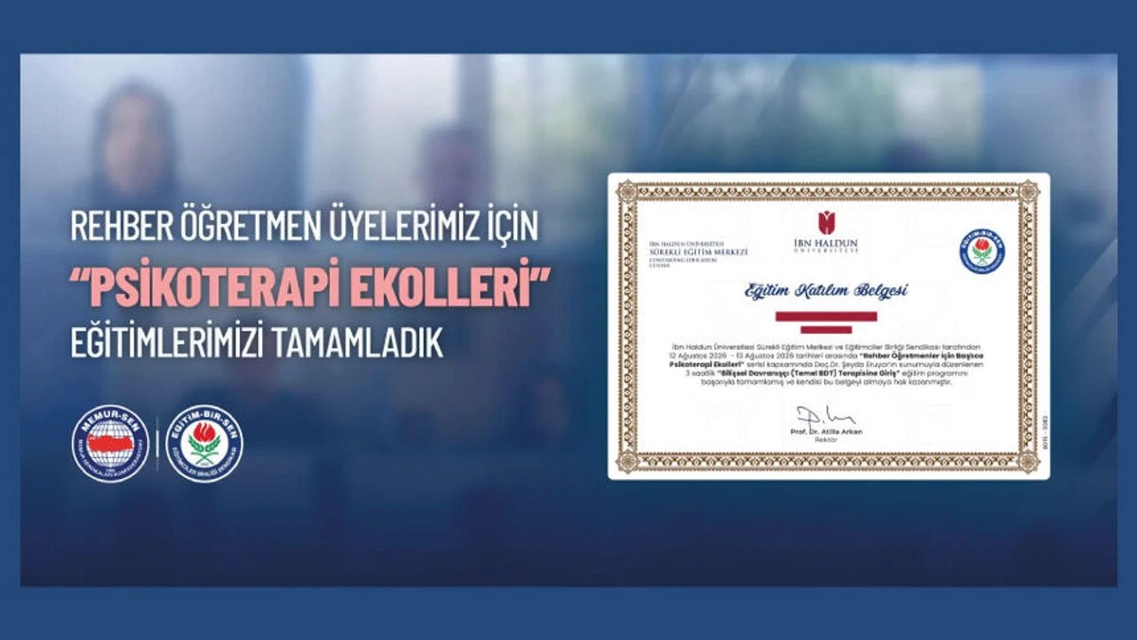 Psikoterapi Ekolleri Eğitimi Rehber Öğretmenlerle Tamamlandı