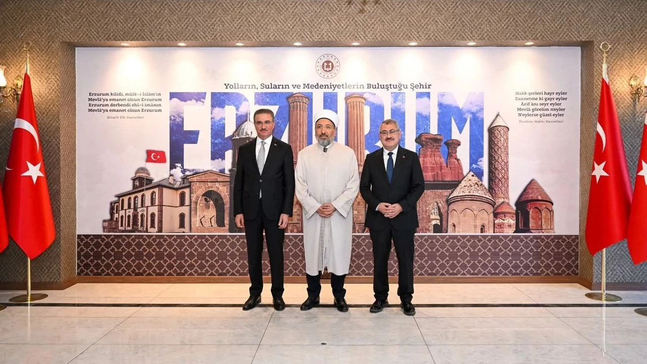 Diyanet İşleri Başkanı Arpaguş Erzurum’da Valiyle Görüştü