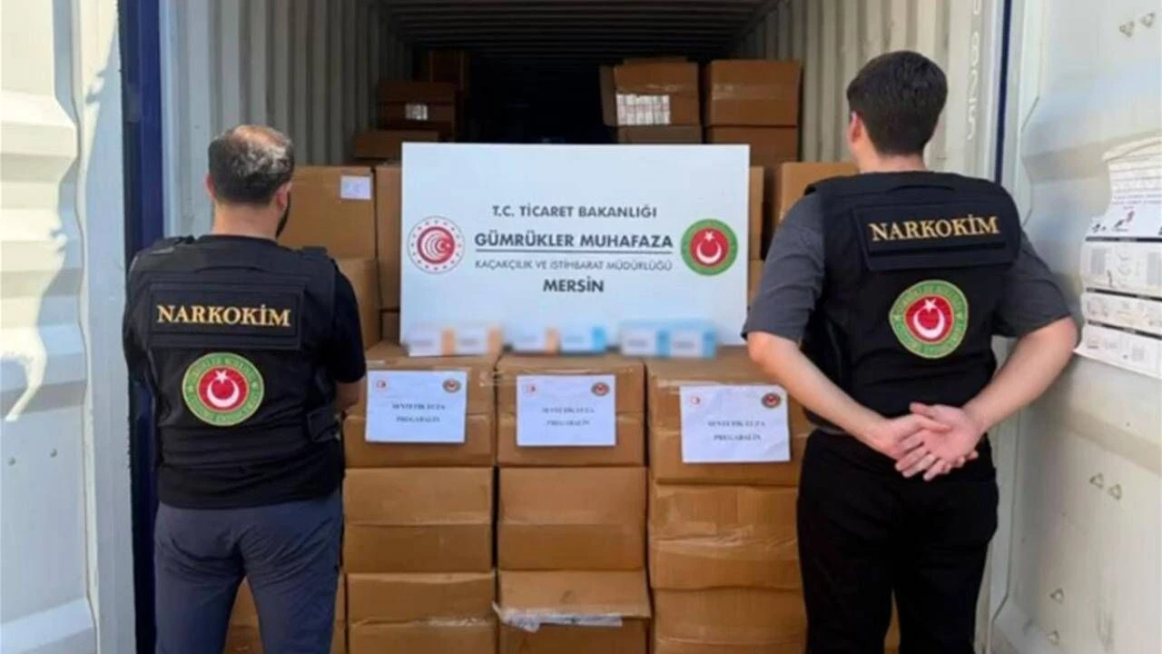 Mersin’de reçetesiz 1,7 ton pregabalin ele geçirildi
