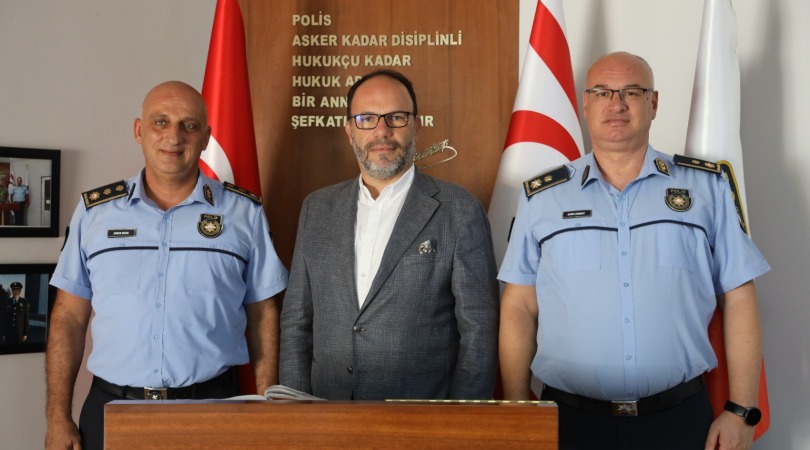İskele Polis Müdürü Enver Erem’e Sadıkoğlu’ndan Ziyaret