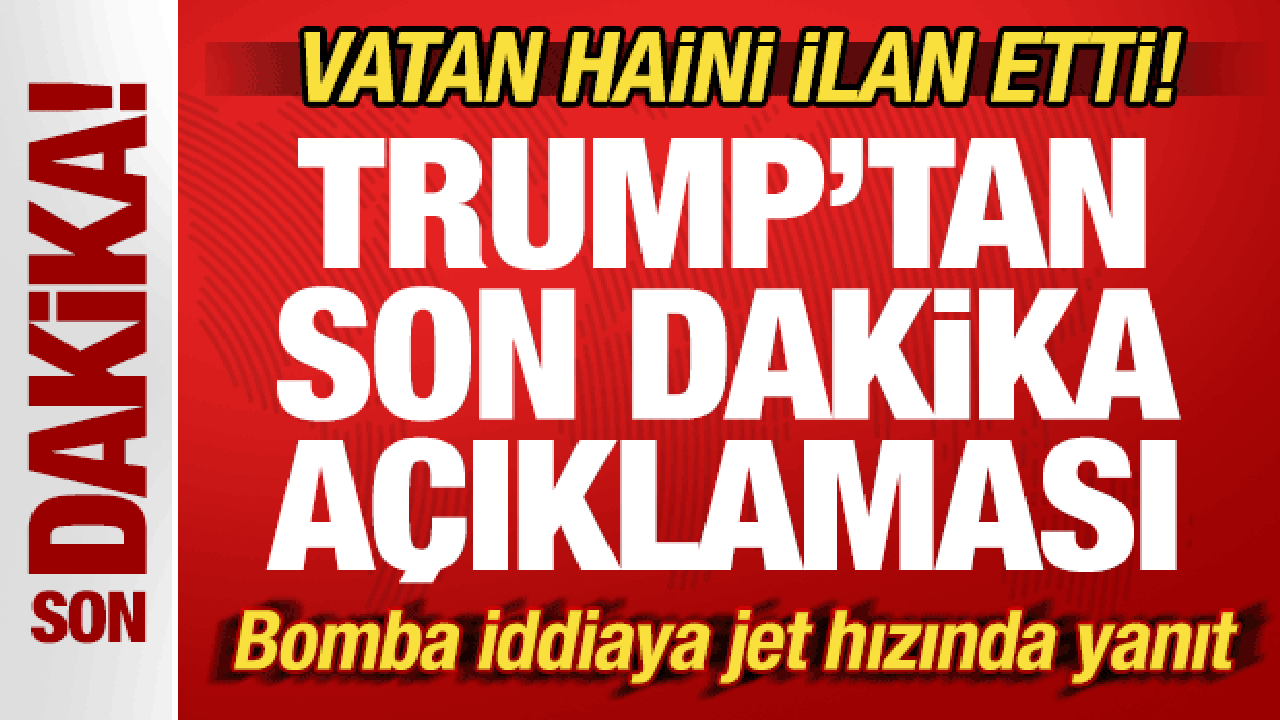 Trump’tan son dakika: Mühimmat iddialarına yanıt