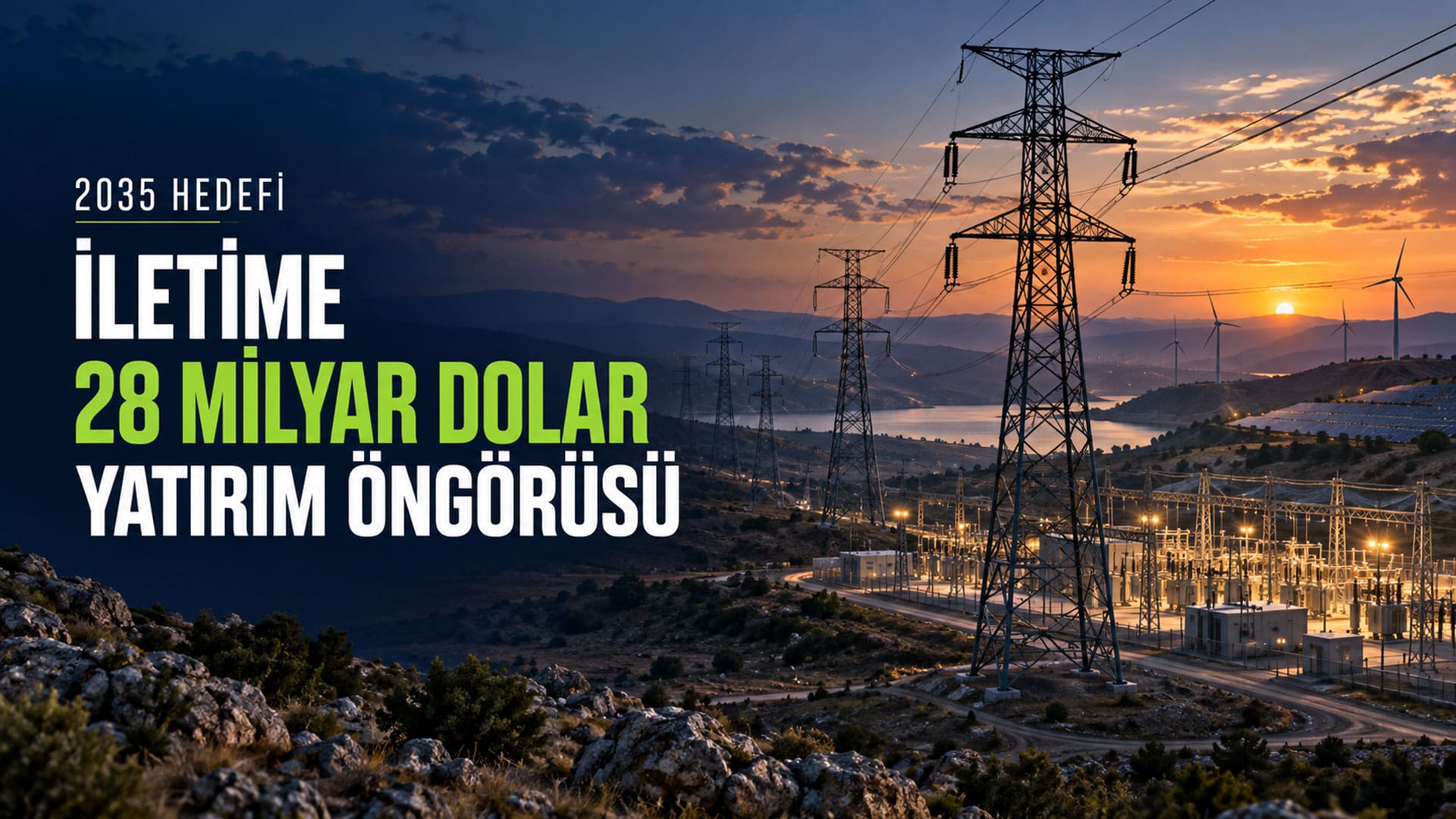 Türkiye’den 2035’e kadar 28 milyar dolarlık elektrik iletim yatırımı