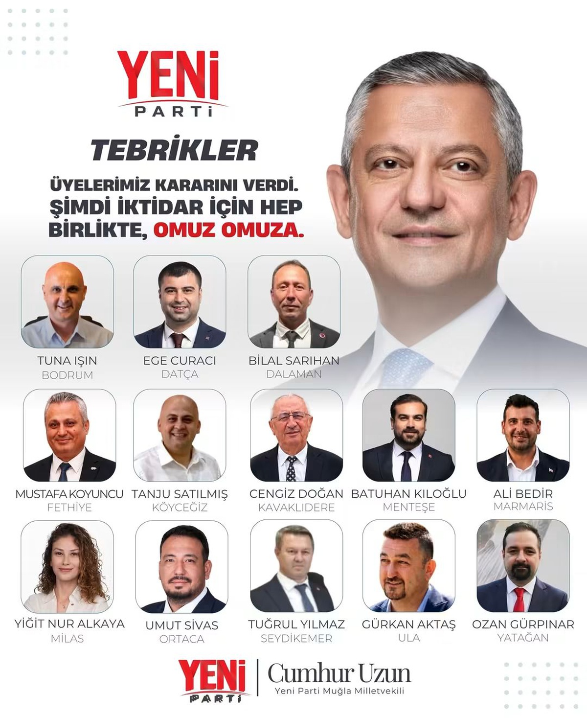 YENİ Parti, Muğla’da 13 ilçede ilçe başkanlarını seçti